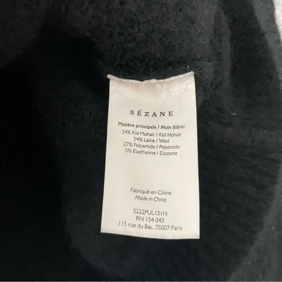 Sezane Joko Jumper- kid mohair Yellow marigold floral flowers sweater pullover - Picture 6 of 8